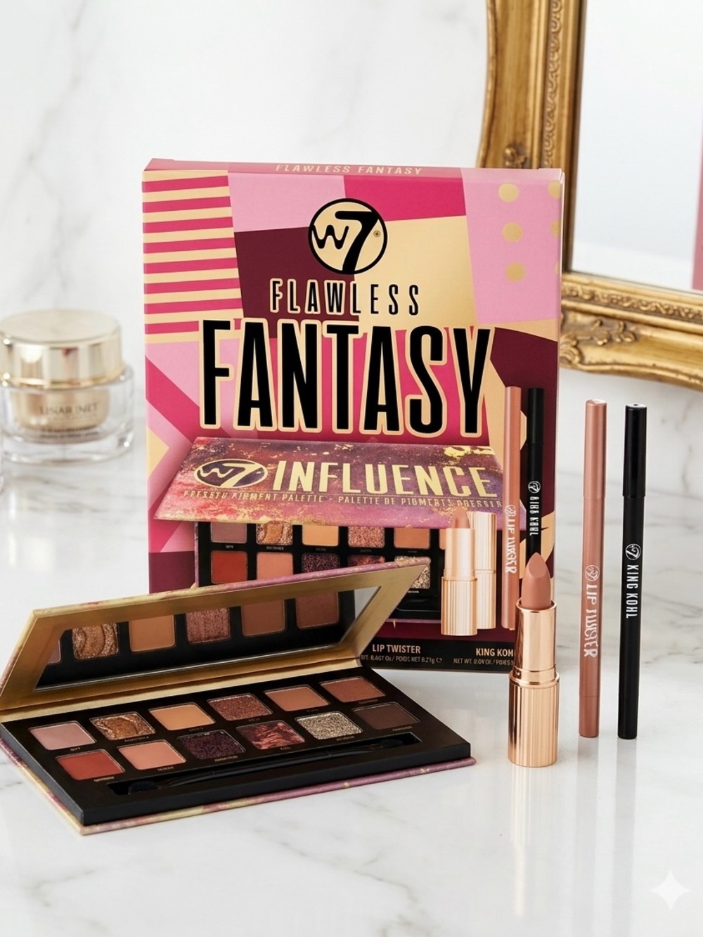 W7 In Your Dreams My Atlantis Eyeshadow Palette Lip Liner Gloss Makeup Gift Set